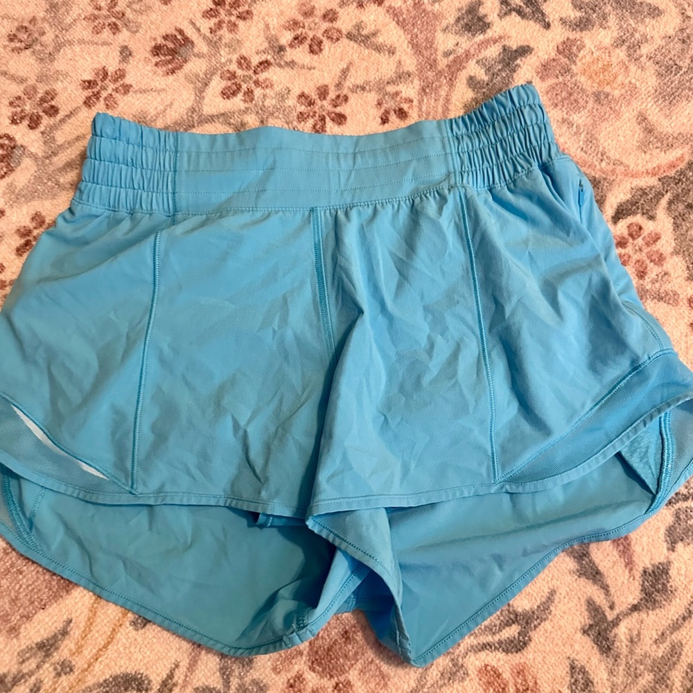 Women's Blue Lululemon Hotty Hot High Rise 2.5” Athletic Shorts
